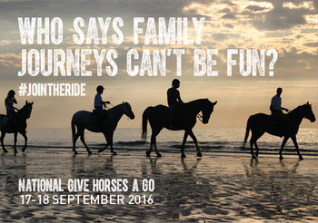 Join the ride and get closer to horses during Give Horses a Go Weekend Join the ride and get closer to horses during Give Horses a Go Weekend
